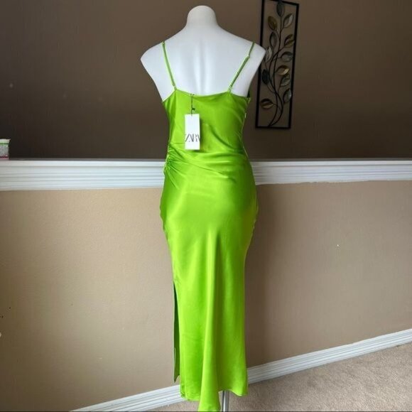 ZARA DRAPED LINGERIE-STYLE DRESS | 4786/357 | - Picture 2 of 5